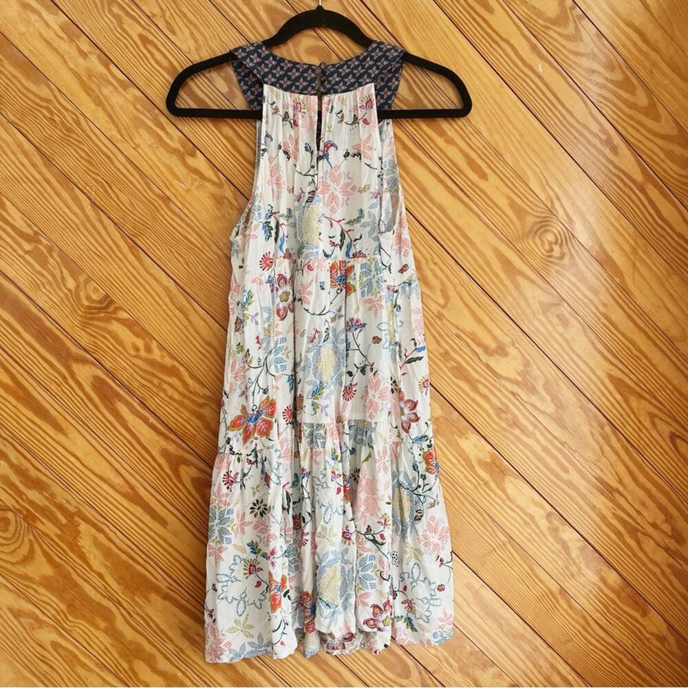 Anthropologie Floral Halter Swing Tunic Dress - Picture 2 of 5